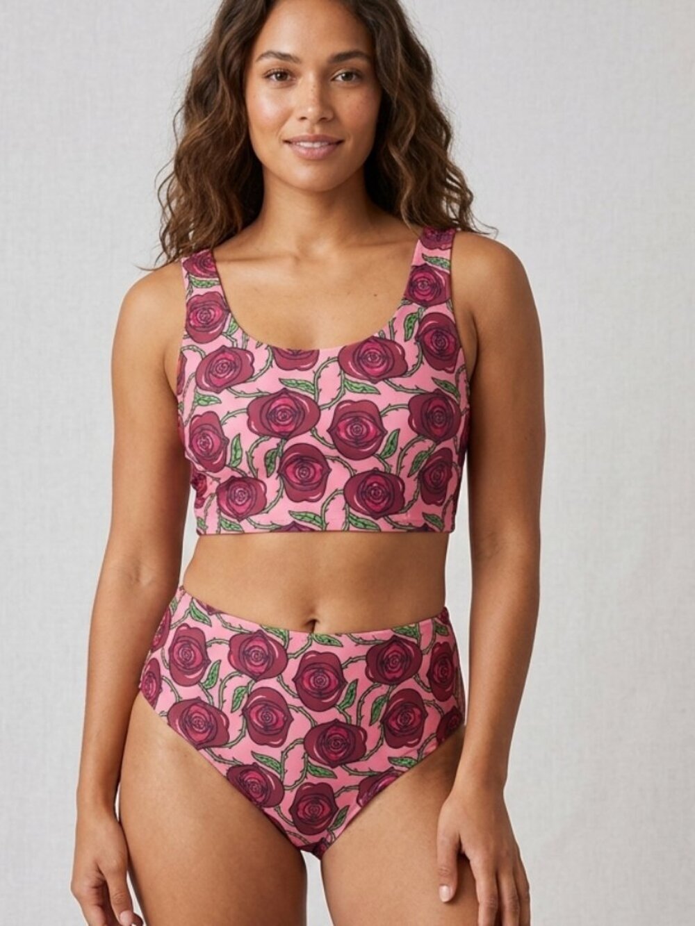NWT Cheek Boss matching Rose Set Cheeky Panty & Bralette XL